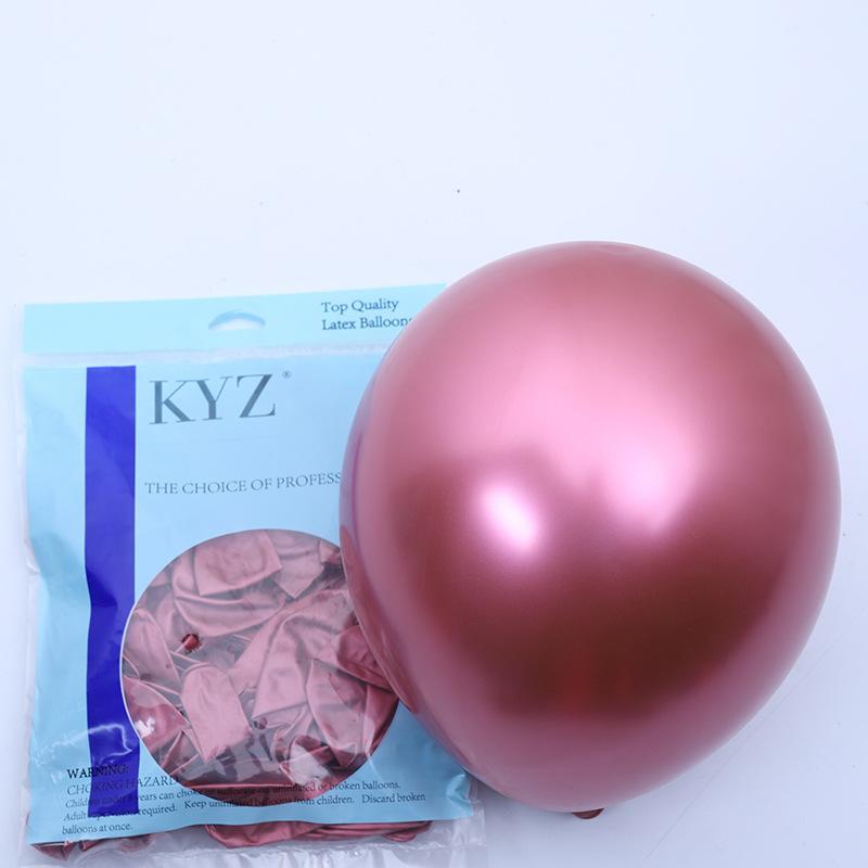 10 шт. металлических латексных шаров 5/10/12/18/36 дюймов, комбинированные шары с конфетти, свадебные, с днем рождения, украшения для вечеринки, утолщенные шары