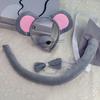Mouse Costume Set Mouse Ear Headband Tail Nose Bow Tie Gloves Set