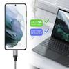 Chargeur USB-C 25W - E.F.CONNECTION - pour A36 A32 A34 A33 A54 A53 A52 - Câble 1M - Charge rapide - Nylon gris