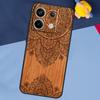 Mandala Floral Wood Case for Xiaomi Redmi 13C 12C 10C 10A 9C Note 12 13 10 8 9 11 Pro 12S 10S 11S Phone Cover