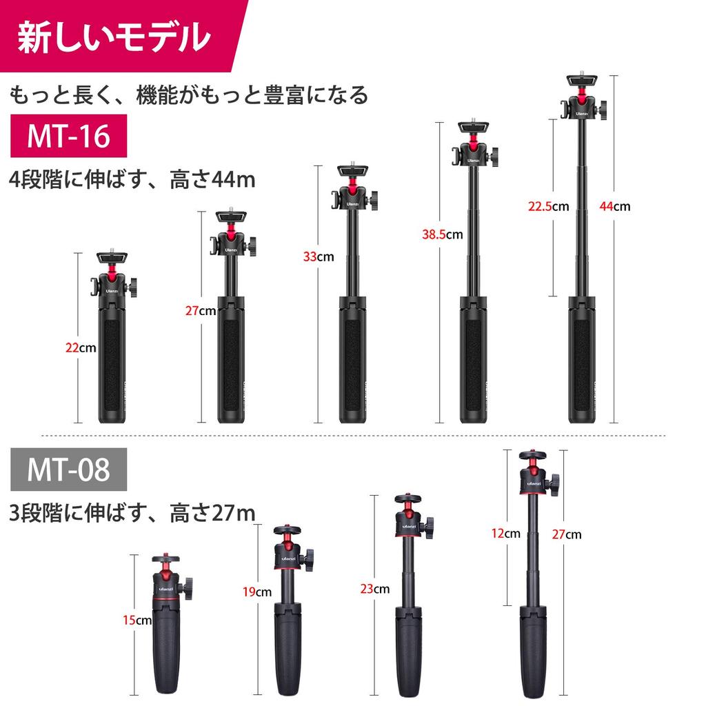 Штатив для камеры ULANZI, телескопическая настольная мини-палка для селфи, вращающаяся на 360 градусов, легкая складная палка для селфи для видеоблога, удобная для переноски