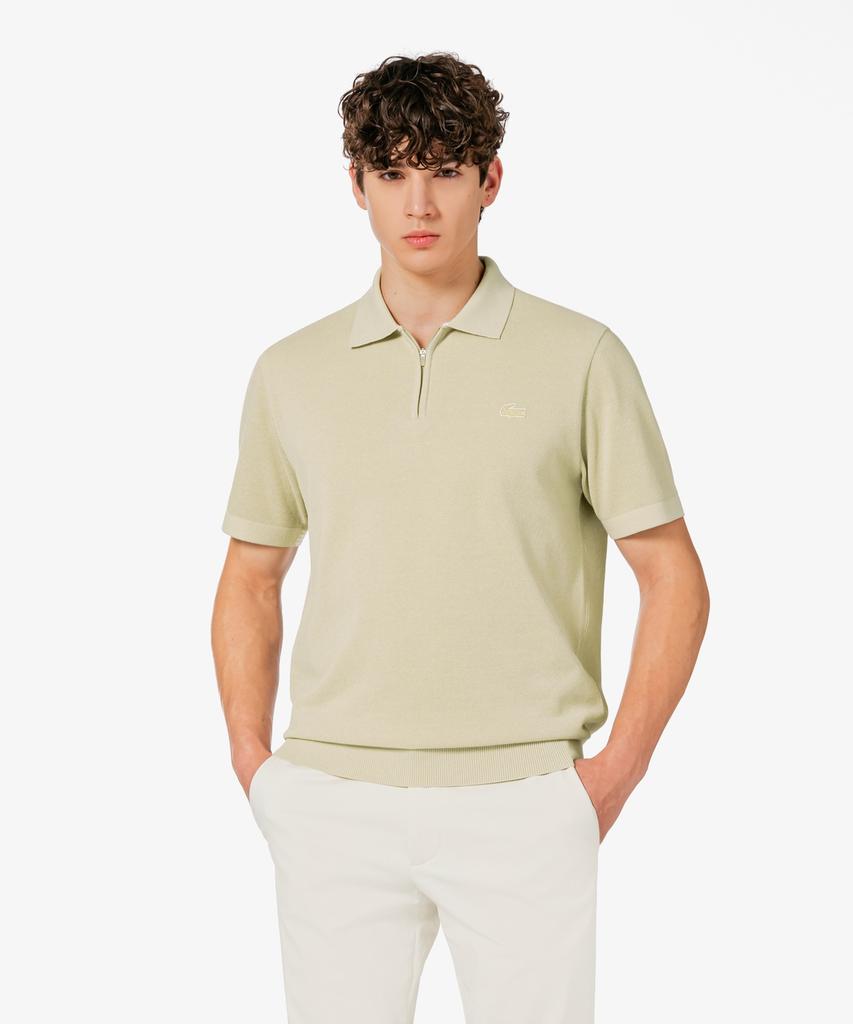 Мужской двухцветный гольф LACOSTE с молнией до середины Ah012E-56G 02S