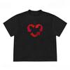 Creative Arrows and Heart Graphic Print Autumn Pure Cotton Unisex T-shirt Short Sleeve Street Fashion Trend Clothing Kpop