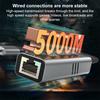 Адаптер USB/Type-C к Ethernet 5000 Мбит/с Высокоскоростной Двухинтерфейсный Универсальный Ethernet-адаптер RJ45 к Type-C Ethernet-конвертер