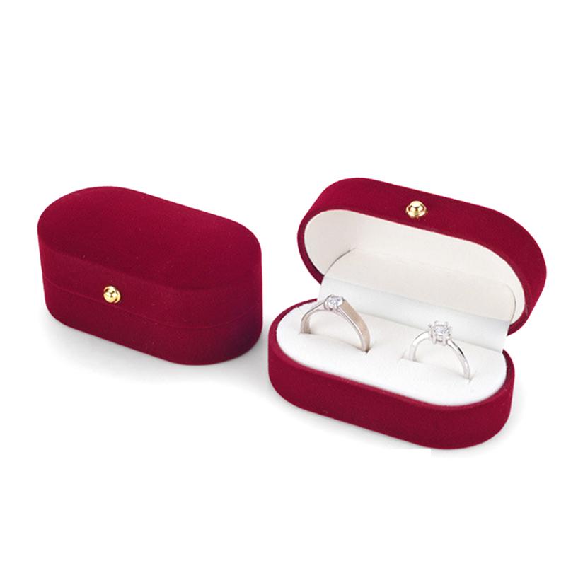 Бархатная шкатулка для безделушек, шкатулка для колец, органайзер для ювелирных изделий, шкатулка для двойных колец, шкатулка для драгоценностей