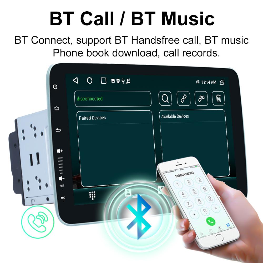 Reakosound 9 Inch Carplay Car Stereo Universal 2Din Android Radio 360 Rotatable Screen Multimedia Player Autoradio Audio