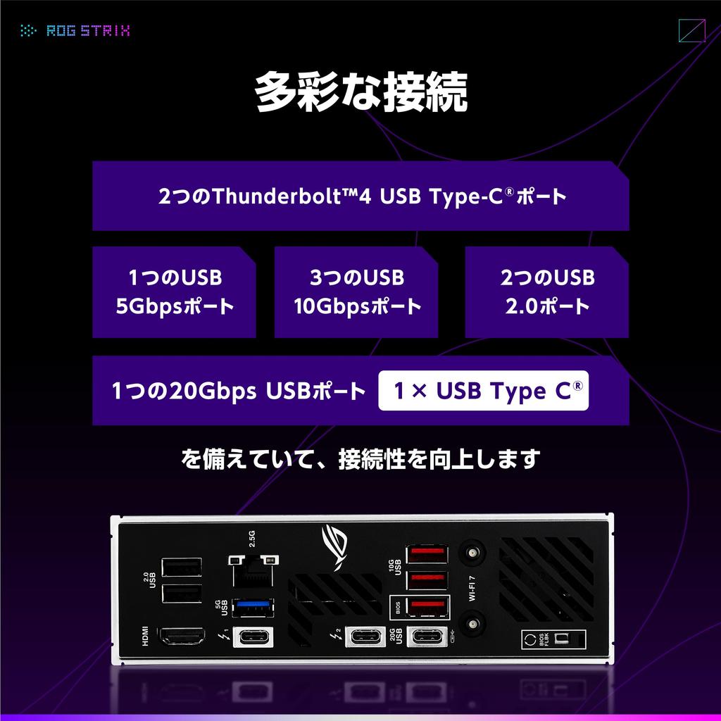 ASUS ROG STRIX GAMING WIFI Compatible with Intel Core Ultra Processors LGA 1851 Z890 Equipped DDR5 ATX Domestic Authorized Distributor Product Z890-I