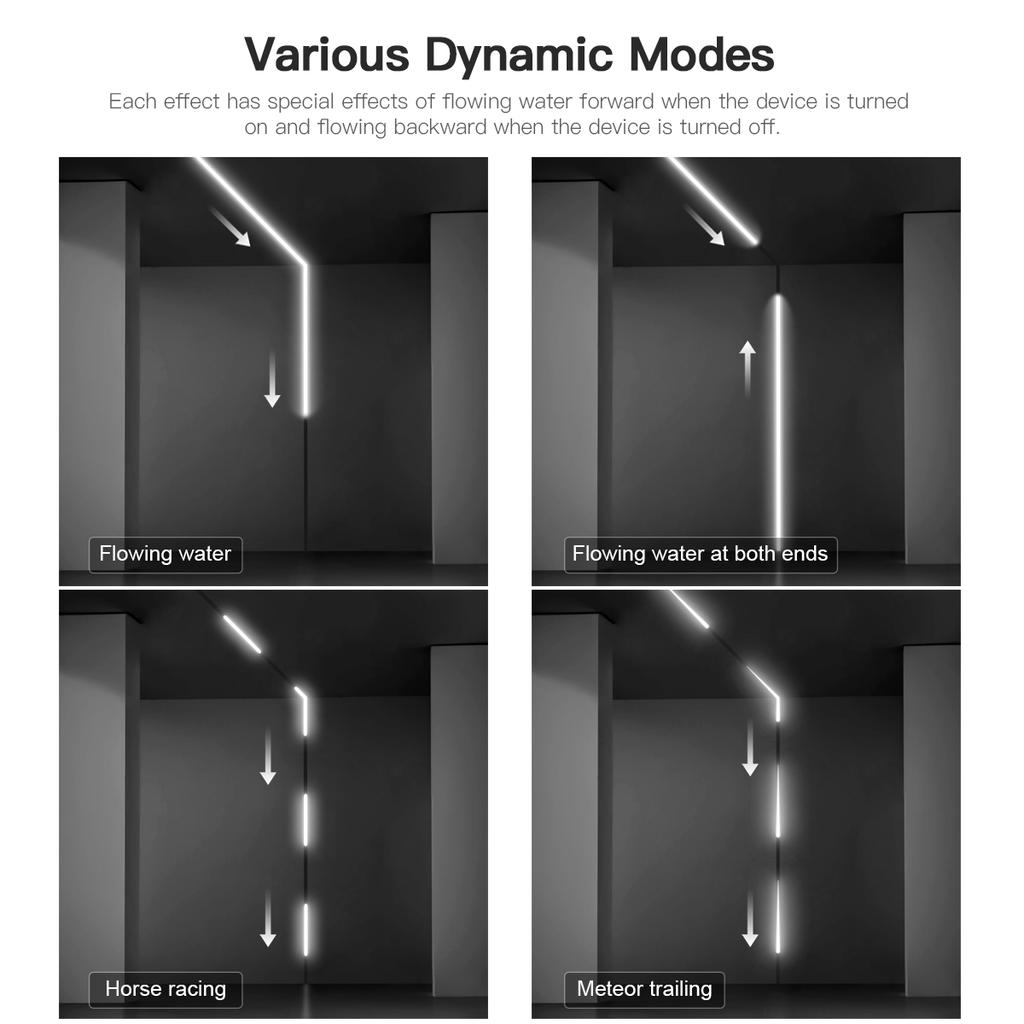 Умная адресуемая пиксельная светодиодная лента 120 светодиодов/м 24 В WS2811, бегущая вода, поток, гоняющийся за светодиодной лентой для декора стен лестницы комнаты
