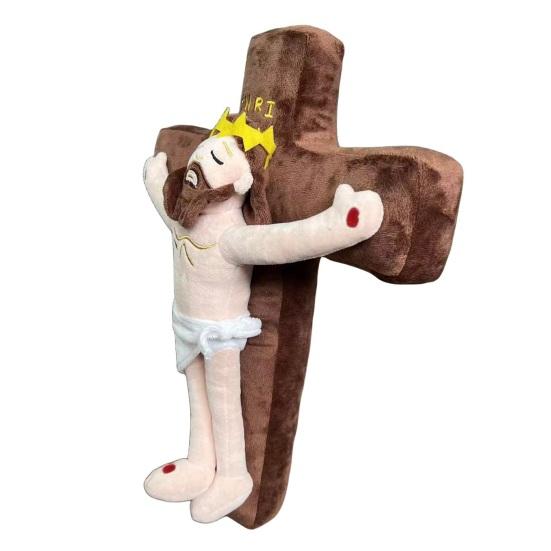 Jesus Plush Doll Soft Figure Stuffed Toy Realistic Design Home Decor Companion Pillow Educational Gift for Children Believer