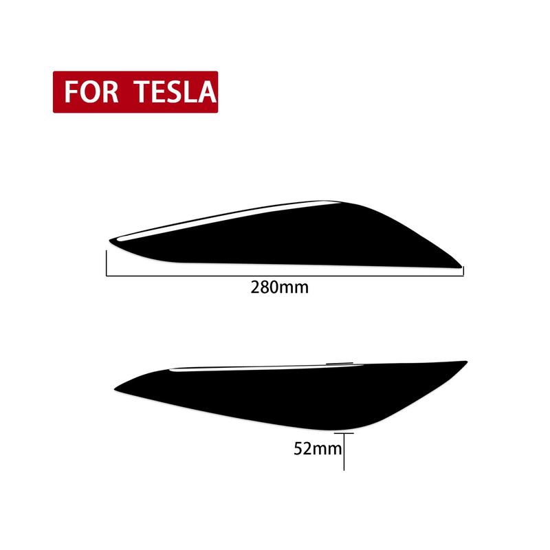 For 17-22 Tesla Model 3/Y Lamp Eyebrow Piano Black Bright Black Car Interior Decoration Accessories