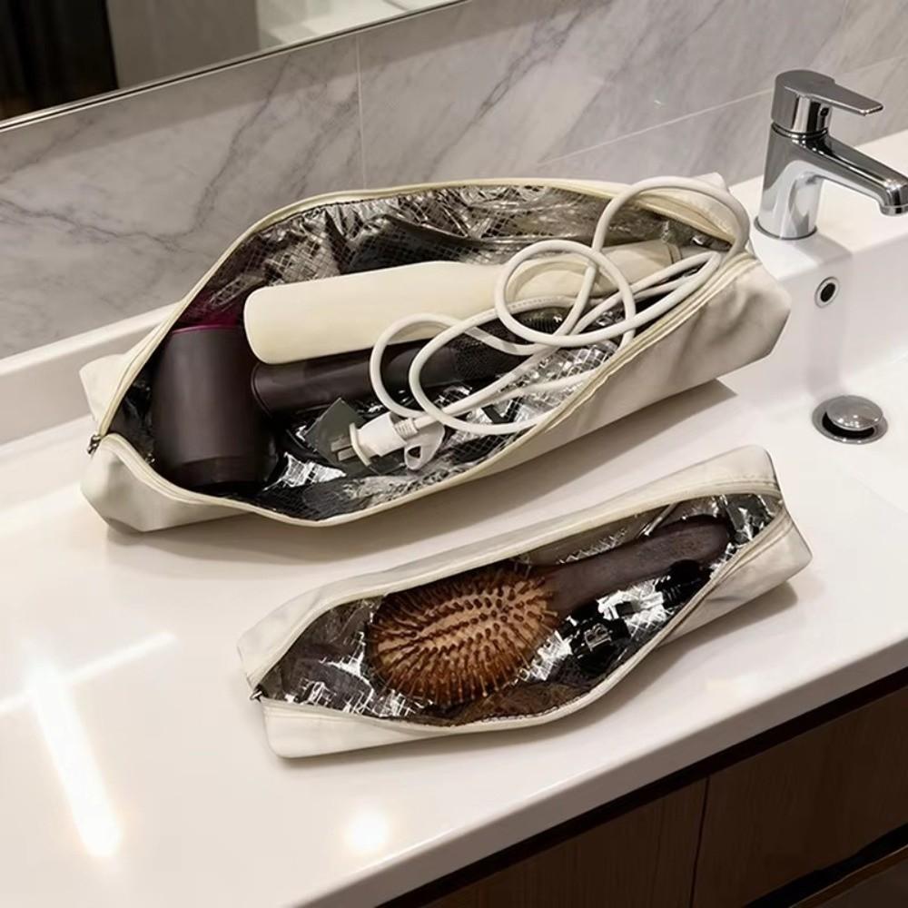 Heat Resistant Curling Iron Bag Portable Cosmetics Bag Durable Stationery Organizer Travel Use