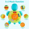 Детская музыкальная игрушка «Черепаха-краб», Музыкальный обучающий барабан, Развивает мелкую моторику, Взаимодействие родителей и детей, Подарок на день рождения