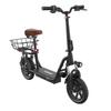 iScooter I12 Folding Electric Scooter with 12" Large Wheel, Rear Basket, Seat, 500W Motor, 36V7.5Ah Battery, LED Display, Disc Brakes
