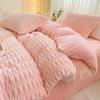 3-4pcs Winter Warm Bedding Sets Duvet Cover Plush Sheet King Twin Queen Size Bed Flano Coral Fleece Pillowscase Bedding Set