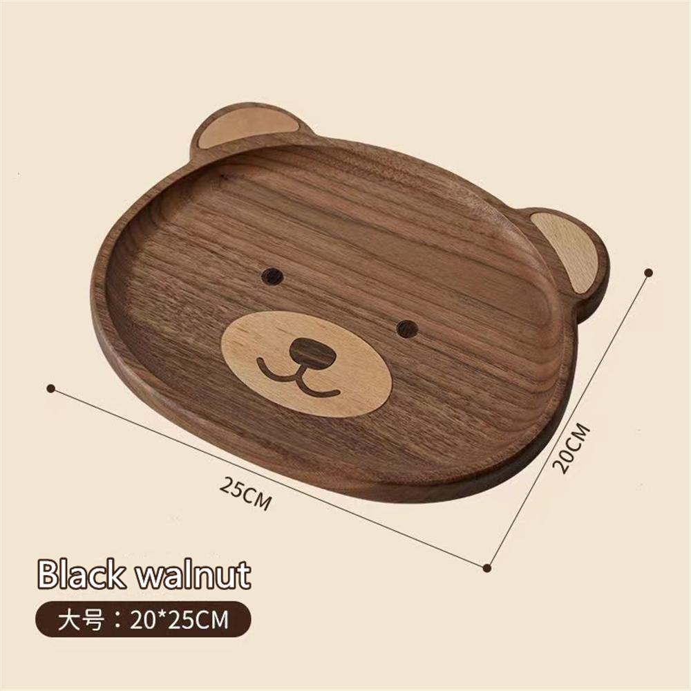 Подносы для сервировки тарелок в виде деревянного медведя, эбеновое дерево/черный орех, поднос для хранения украшений, десертов, сухофруктов, закусок, демонстрационные блюда, подносы
