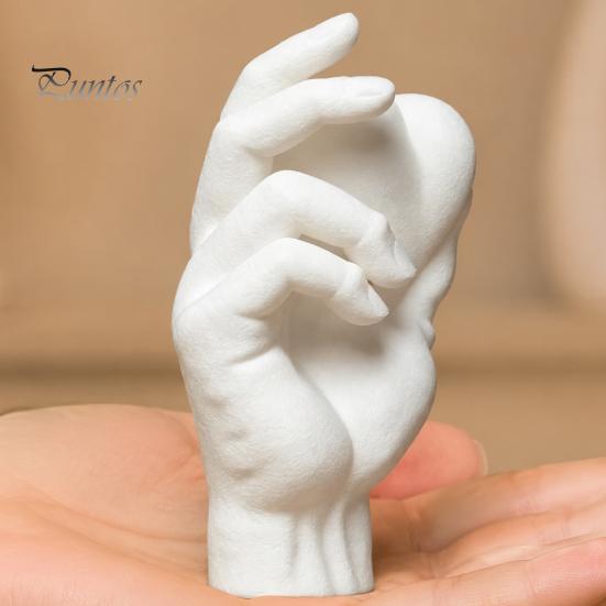 PLA Скульптура для Подарков Рука, Держащая Сердце, 3D-печатная Фигурка, Современный Минималистичный Скульптурный Декор для Стола, Романтические Украшения Акцент для Дома Полка