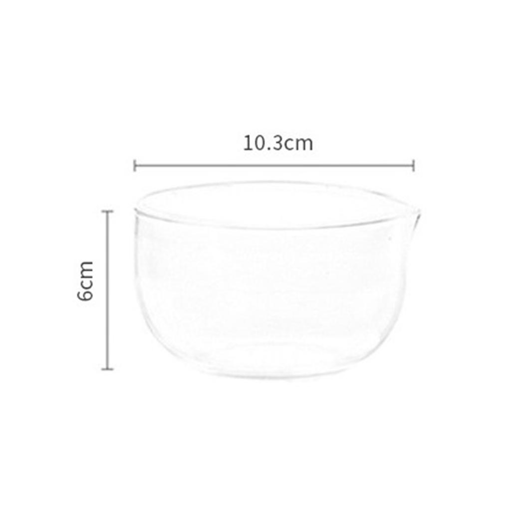 600ml Transparent Glass Matcha Bowl With Spout Unique Heat Resistant Scratch Resistant Bowl For Iced Tea Matcha Bowl