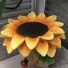 Sunflower Bird Bath Flower Pedestal Birdbath Sunflower Water Bowl Birdseed Tray