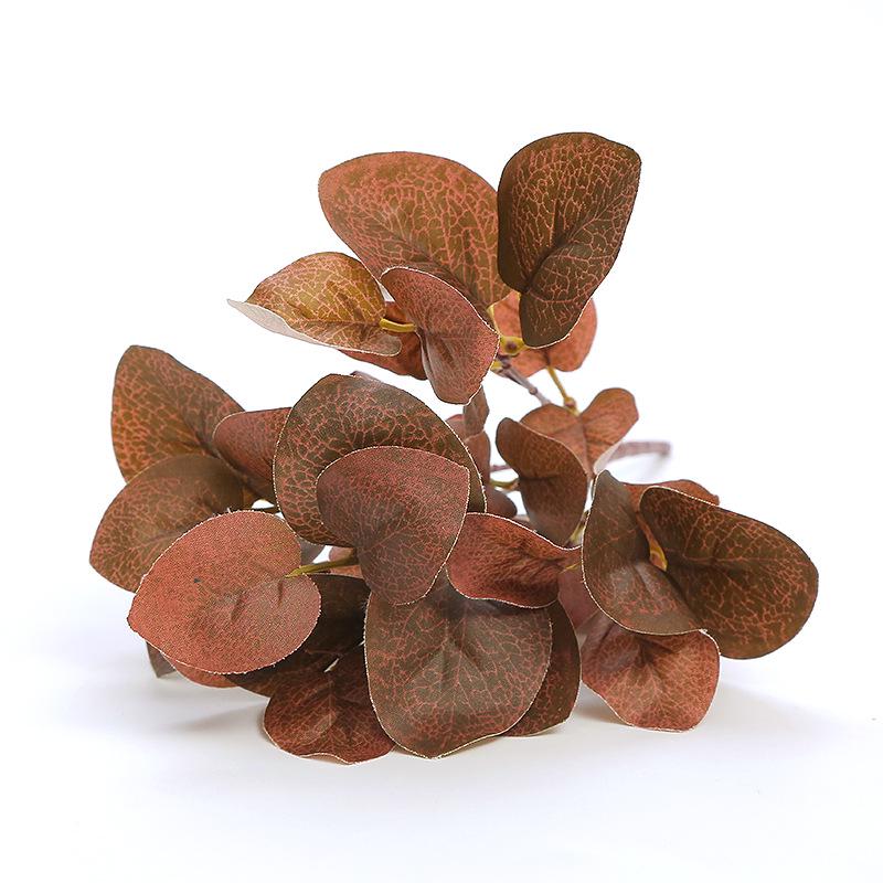 Silk Eucalyptus & Money Leaves for Wedding Decoration - 5-Prong Artificial Greenery Wall Accessories