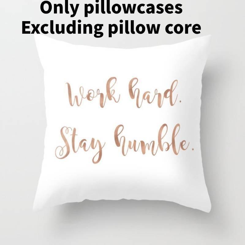 Современная минималистичная хлопковая мультяшная наволочка с буквенным принтом, мягкая плюшевая наволочка из ткани «персиковая кожа»