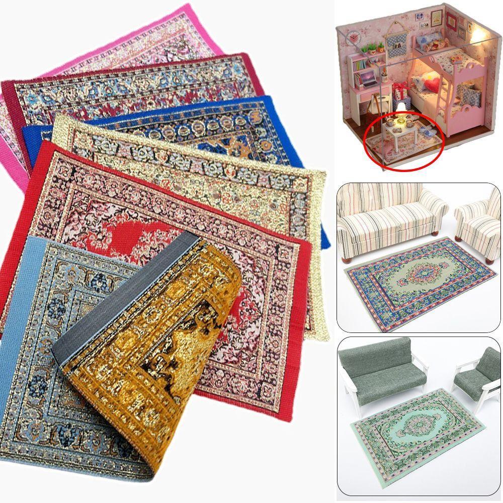 Scene Model Turkish Style Dollhouse Carpet Doll Accessories Floor Coverings Miniature Weaving Rug