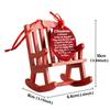Christmas Memorial Ornament Mini Wooden Rocking Chair With Heartfelt Tag Desktop Home Decor Gift