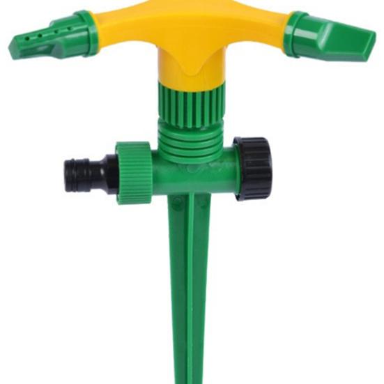 Вращающийся на 360 градусов спринклер для газона, большая площадь покрытия, регулируемая система полива сада, простой в установке спринклер с колышком