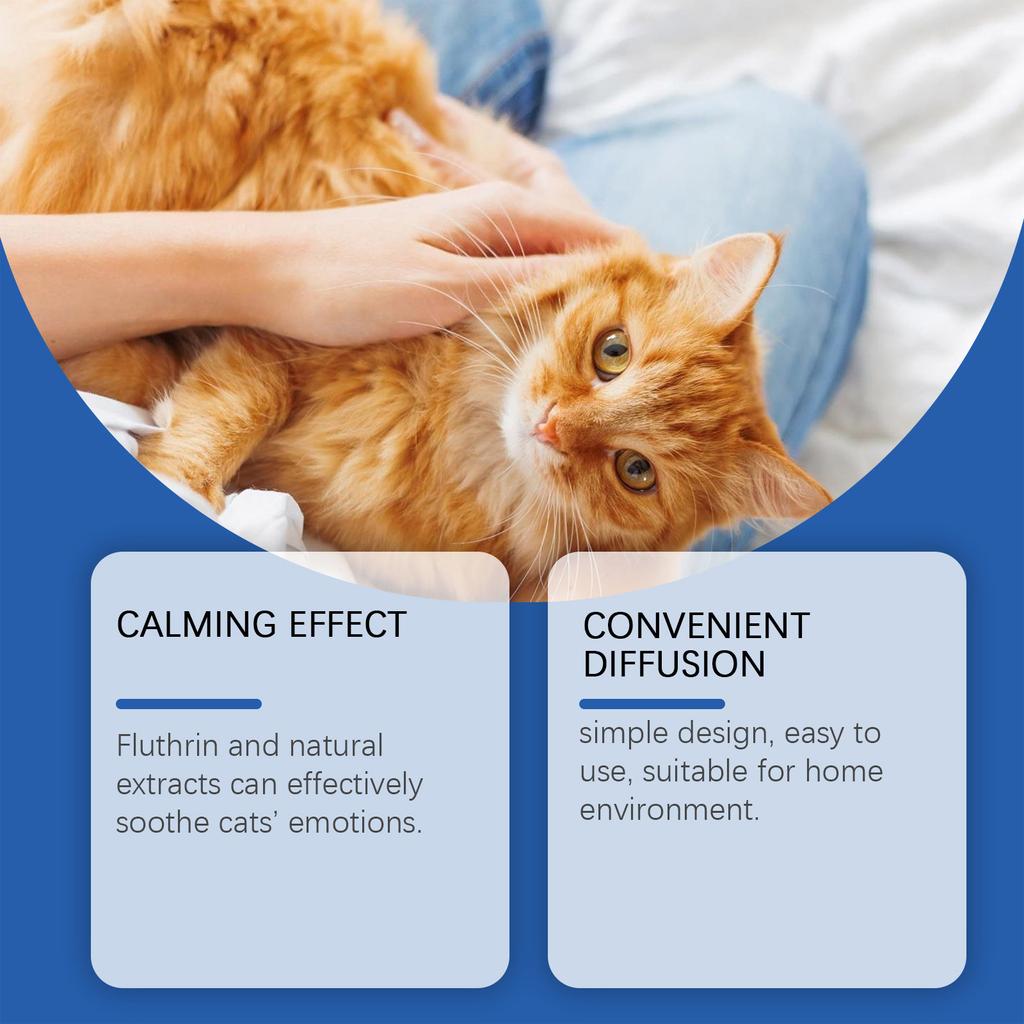 Cat Calming Diffuser Set Pet Cat Estrus Irritability Calming Liquid Multiple Cats Conflict Scratching45ml