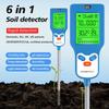 90° Digital 6 in 1 Multifunctional Soil PH Temperature Meter Farm Garden Fertility Moisture Sunlight Humidity Tester Detector