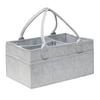 Baby Diaper Caddy Organizer with Dividers Portable Car Diaper Box Felt Diaper Caddy with Handle Nursery Basket
