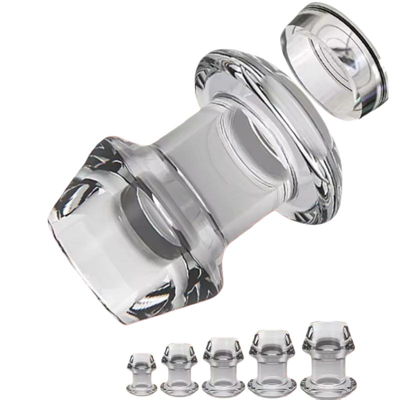 4 Sizes Transparent Hollow Anal Plug Dilator Silicone Butt Plug Speculum Peeking Anal Prostate Massage Sex Toy For Woman Men Gay