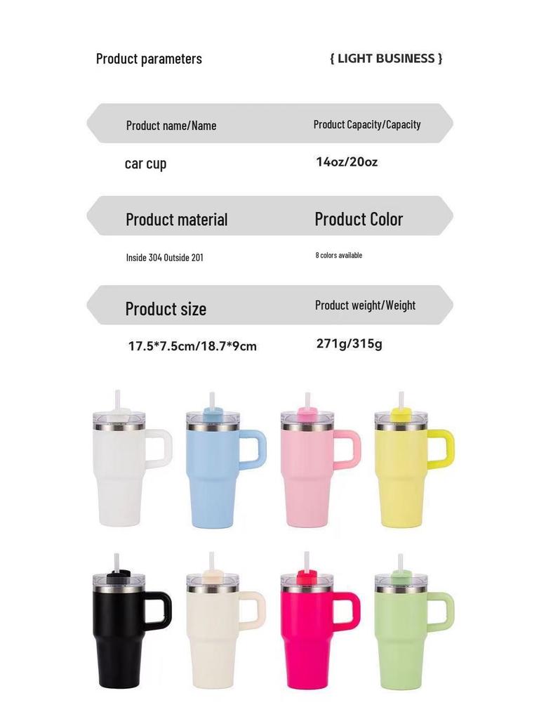 Термокружка Stanley 14 унций для автомобиля с трубочкой