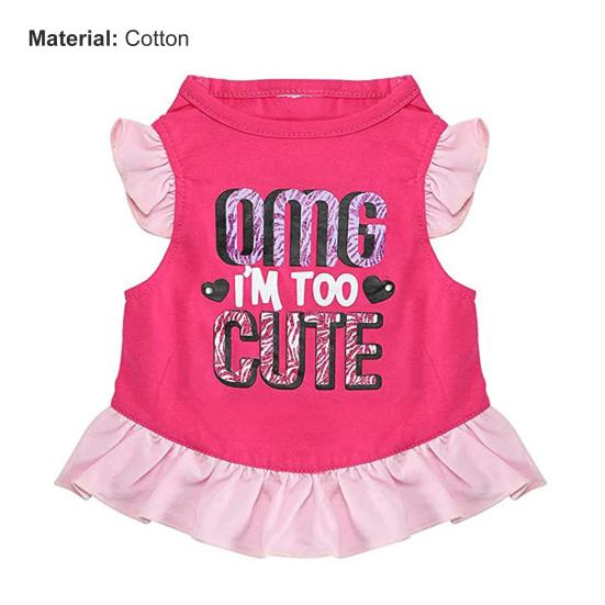 Красивое платье для домашних животных с узором в виде сердца. Инновационное тонкое трикотажное хлопковое платье для собак на каждый день.