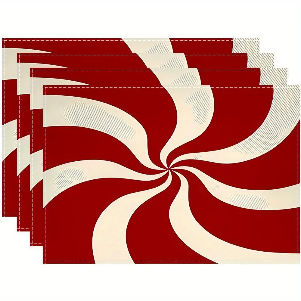 1PC Vortex Linen Meal Mat Are Durable and Suitable for Families for Holiday Dining Decoration Festive and Beautiful