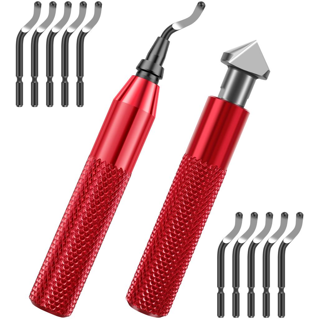 Deburring Tool Kit with Countersink Hand Reamers 10 Extra Blades Sturdy Burr Removal Tool Durable Burr Edges Removing Hand Tool