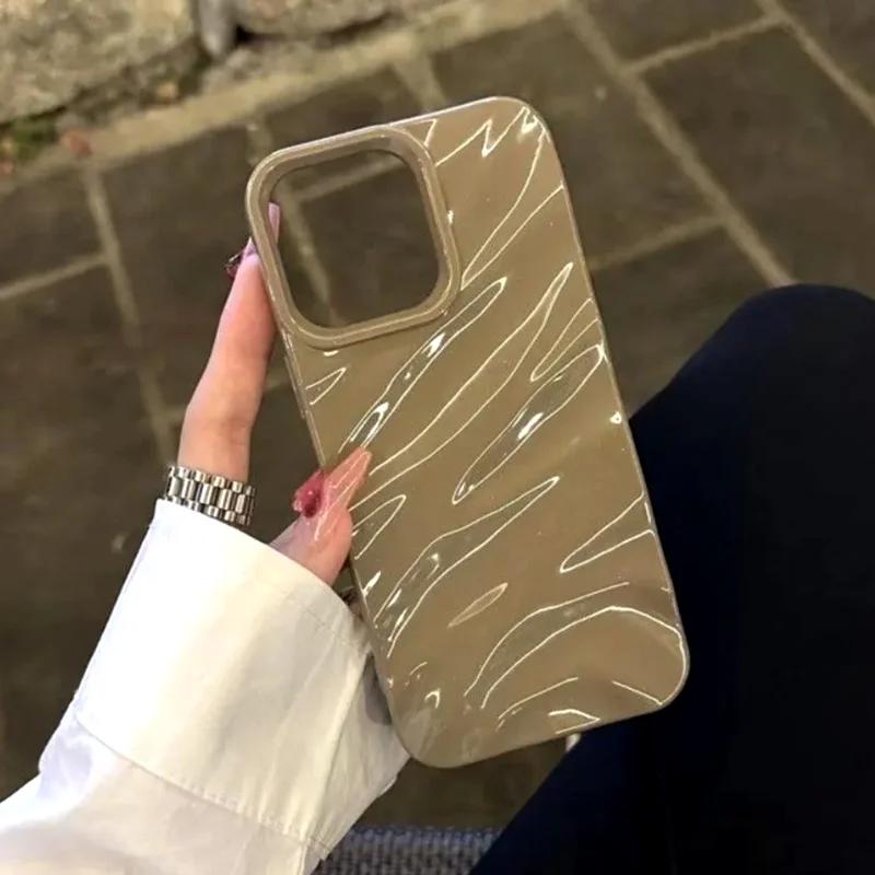 Мягкий чехол для телефона с волнистым узором в стиле конфет для iPhone 17 16 11 12 13 14 15 Pro Max Xs Max XR 7 8 Plus 17air Ударопрочный бампер