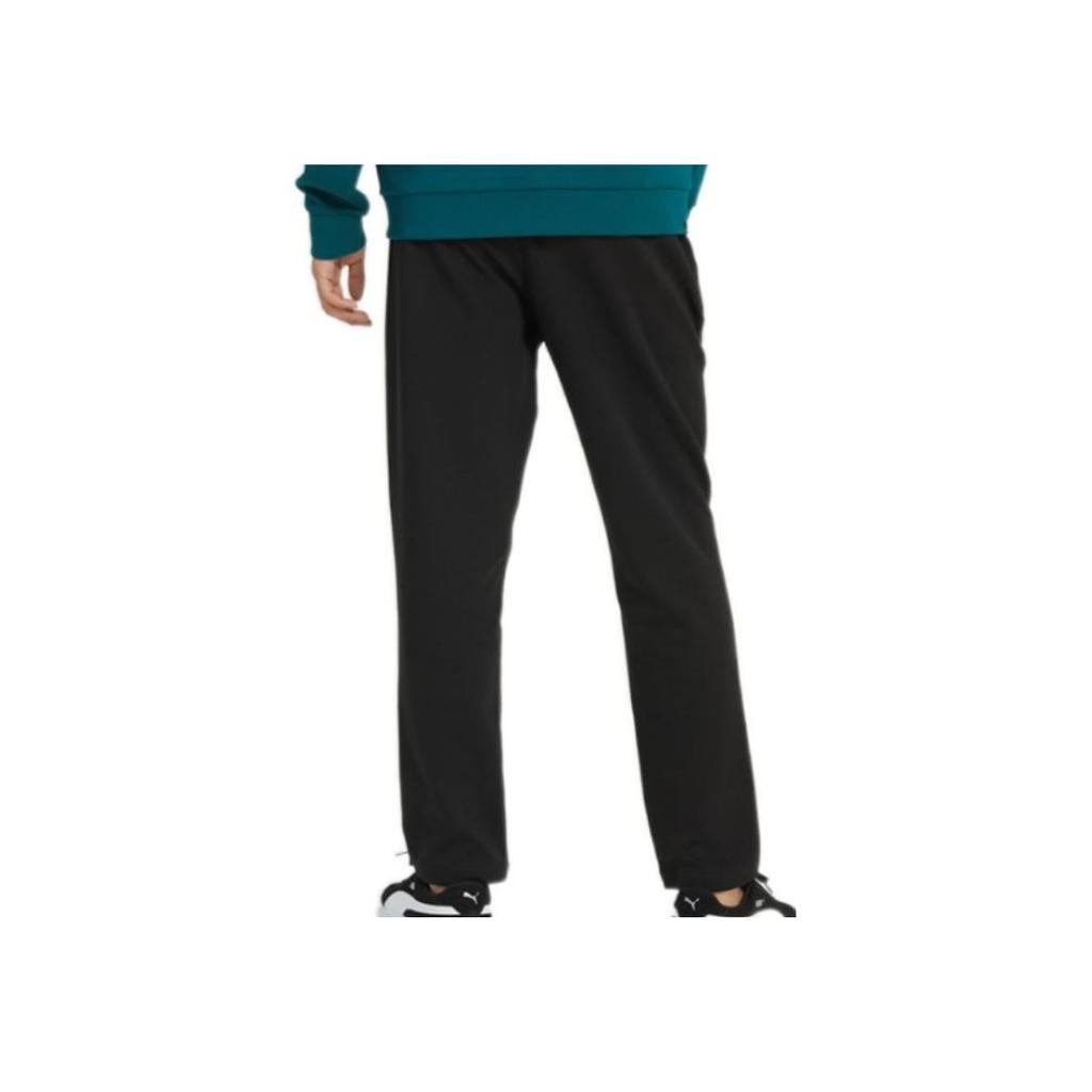 Puma Сплошные эластичные повседневные брюки на шнурке с логотипом бренда, мужские брюки, черные 672406-01