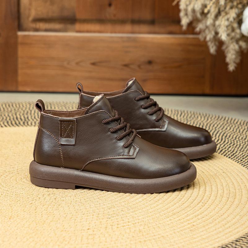 Ботинки из натуральной коровьей кожи на плоской подошве, повседневные ботинки Martin