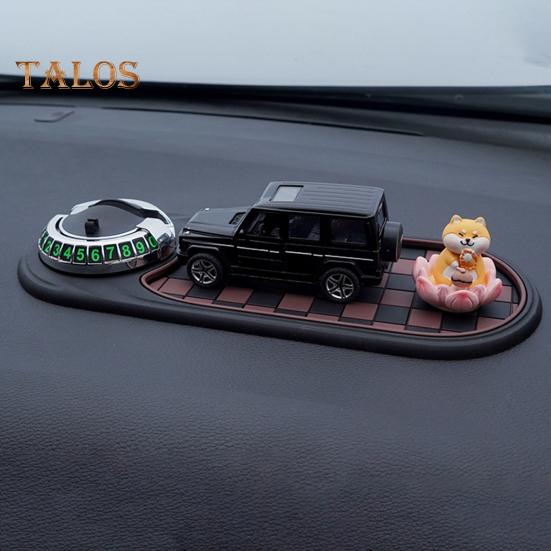 Многофункциональный автомобильный противоскользящий коврик с временным парковочным номером, держатель для мобильного телефона на приборную панель автомобиля, вращающийся на 360 градусов