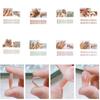 30Pcs Glossy Press On Nails Long Coffin Gradient Fake Nails Cat Eye False Nails Stick On Nails Glitter Acrylic Nails
