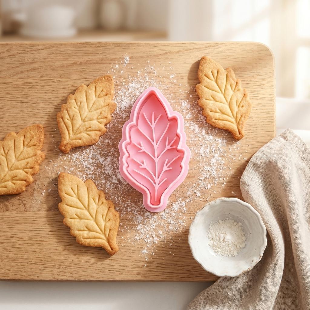 Leaf Series Baking Molds, 3D Molds For Realistic DIY Embossing, Easy To Clean, Suitable For Dough, Chocolate And Confectionery Baking.