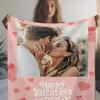 Valentine's Day Gift Custom Blanket With Photo Name Personalized Blanket Custom Gift Blanket Soft For Wife Boyfriend Girlfriend