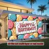2D flat design 1 piece packaging includes a birthday celebration balloon designed as a photo background decoration