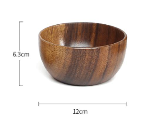 Acacia Wooden Bowl Japanese Style Wood Rice Soup Bowl Salad Ramen Bowl Food Container Kitchen Utensils Tableware