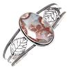 Design Jasper Gemstone Handmade Silver Jewelry Cuff Bracelets 7''Adjustable