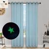 Светящиеся в темноте готовые шторы со светящимися звездами для гостиной, столовой, спальни, готовые шторы для детей
