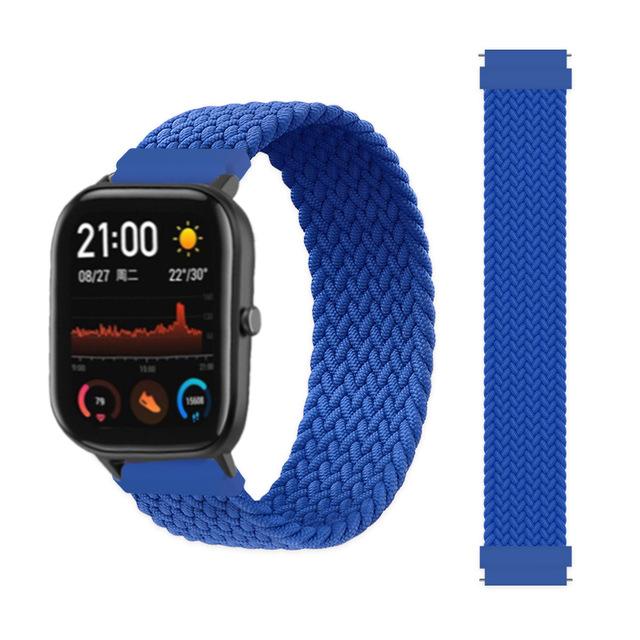 20 мм 22 мм ремешки для часов для Amazfit GTS/4/3/2/2e/GTS2 Mini/GTR 4/3 pro/GTR2/2e/2 Плетеный solo loop Браслет Amazfit bip 6 5 ремешок