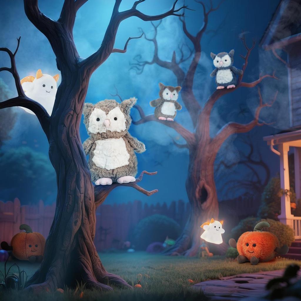 Apricot Lamb Owl Plush Toy for Soft and Cute Fluffy Owl for Girls and 24cm Kids, Boys,