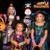 12-120PCS Halloween Christmas Glow Necklace Bracelet Scary Glitter Pendant Light Up Props Kids Party Favors Holiday Decoration