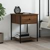VidaXL Bedside Table Brown Oak 44x45x58 Cm Engineered Wood 825851
